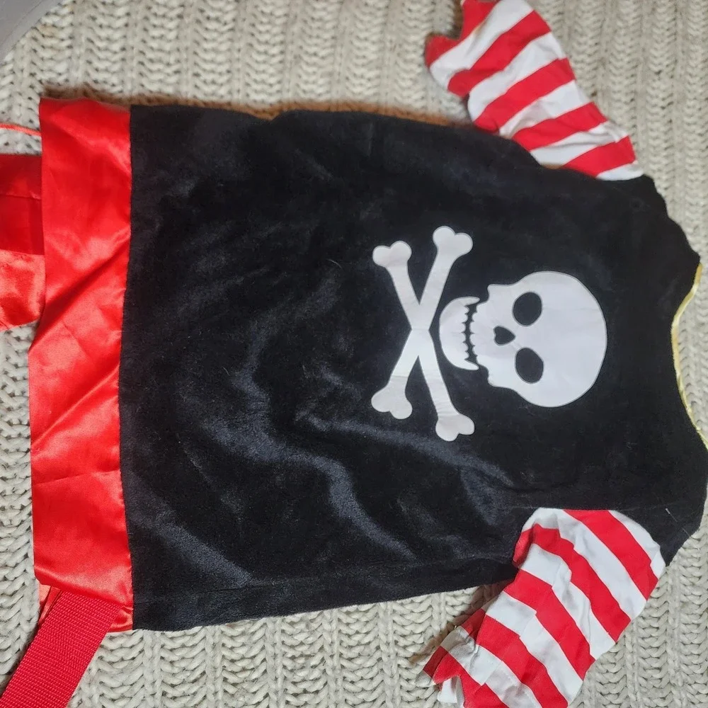 Halloween Pirate Costume Shirt Hat Sword Melissa and Doug, Homemade 